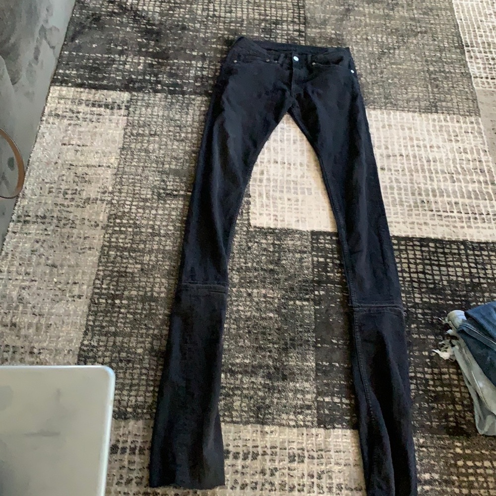 Black stacked jeans from Grailed